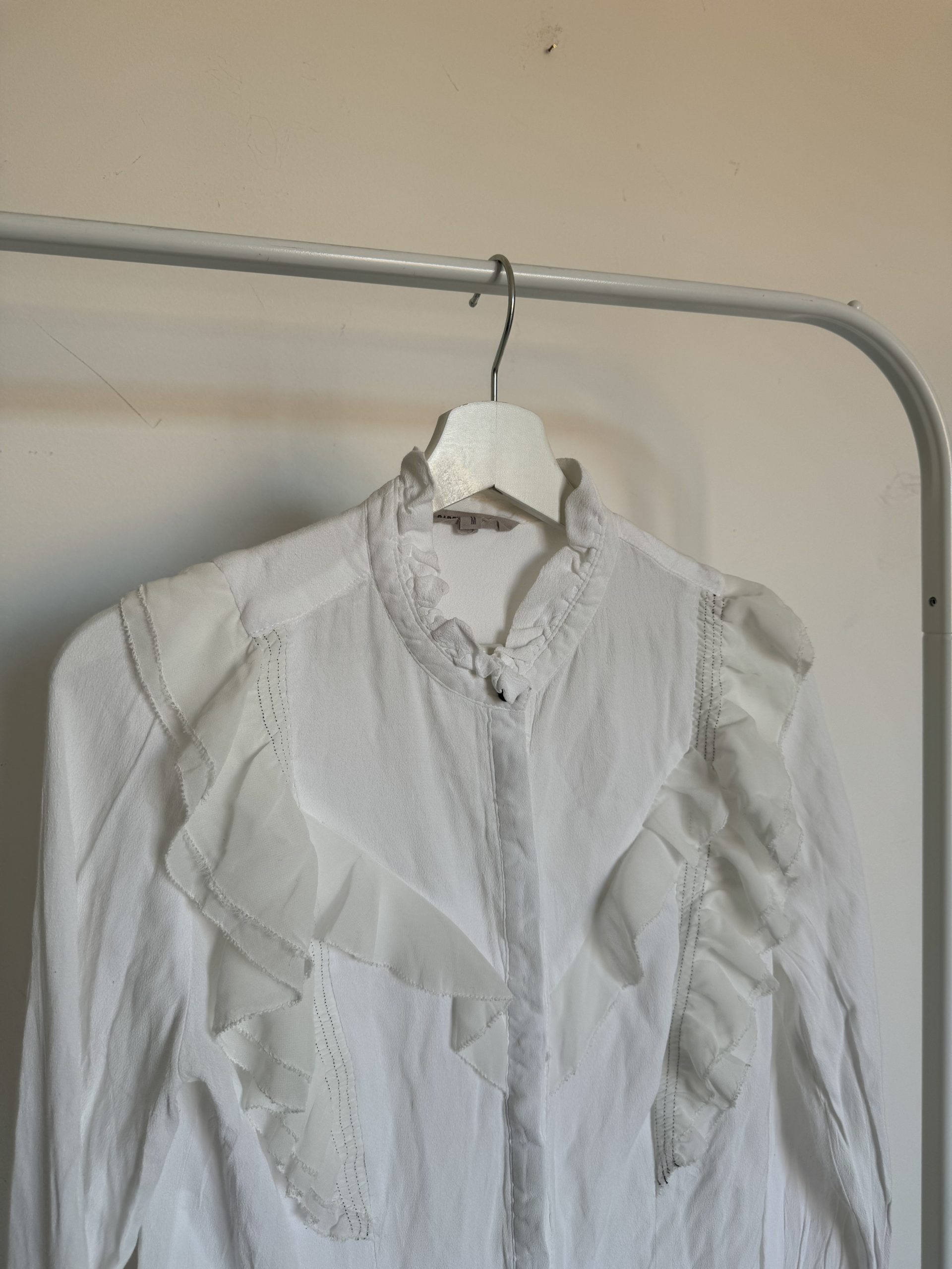 Camicia vintage con pizzi e merletti bianca - immagine 2