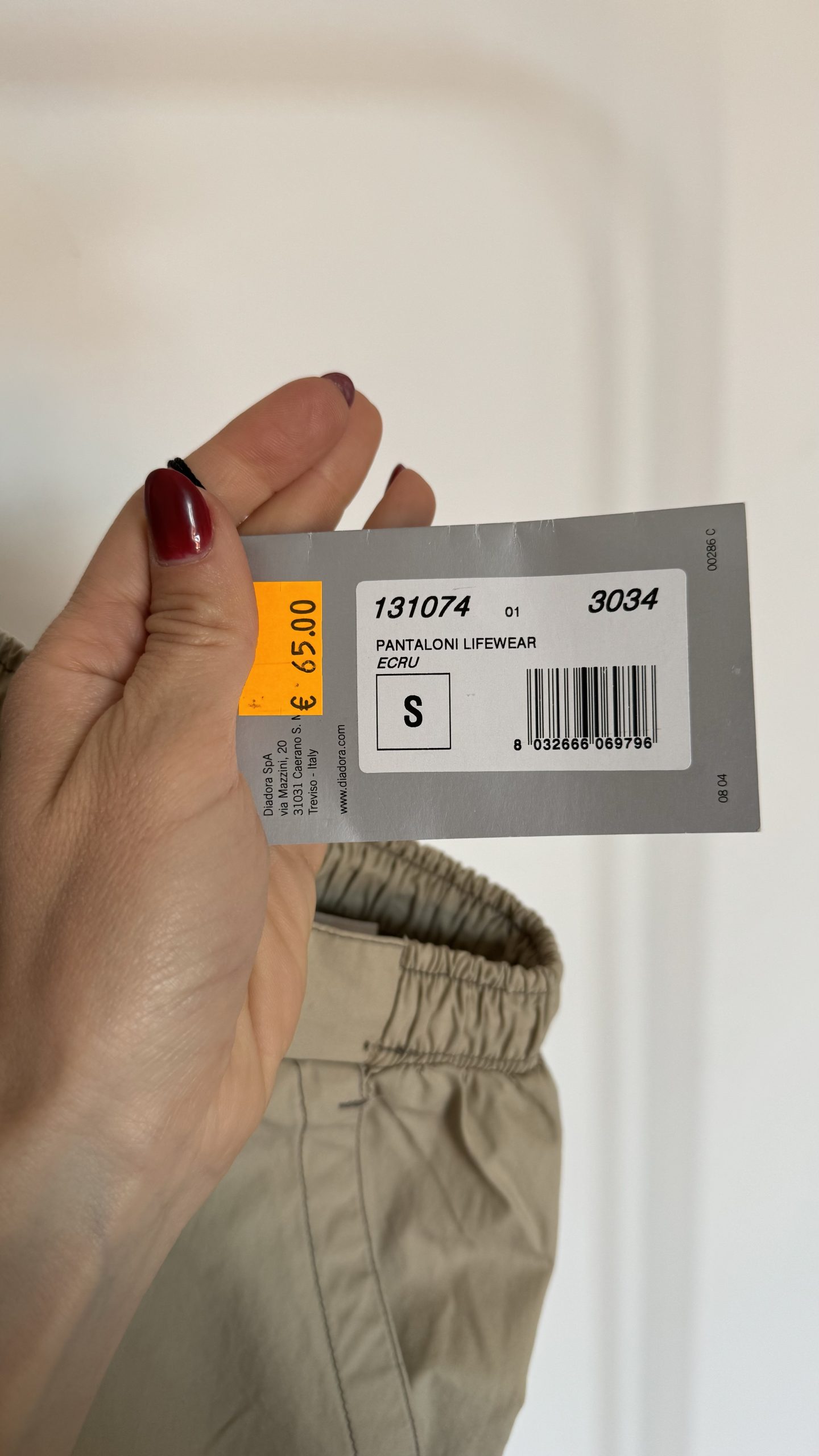 Pantalone utility Diadora con etichetta di cotone anni 2000 - immagine 2