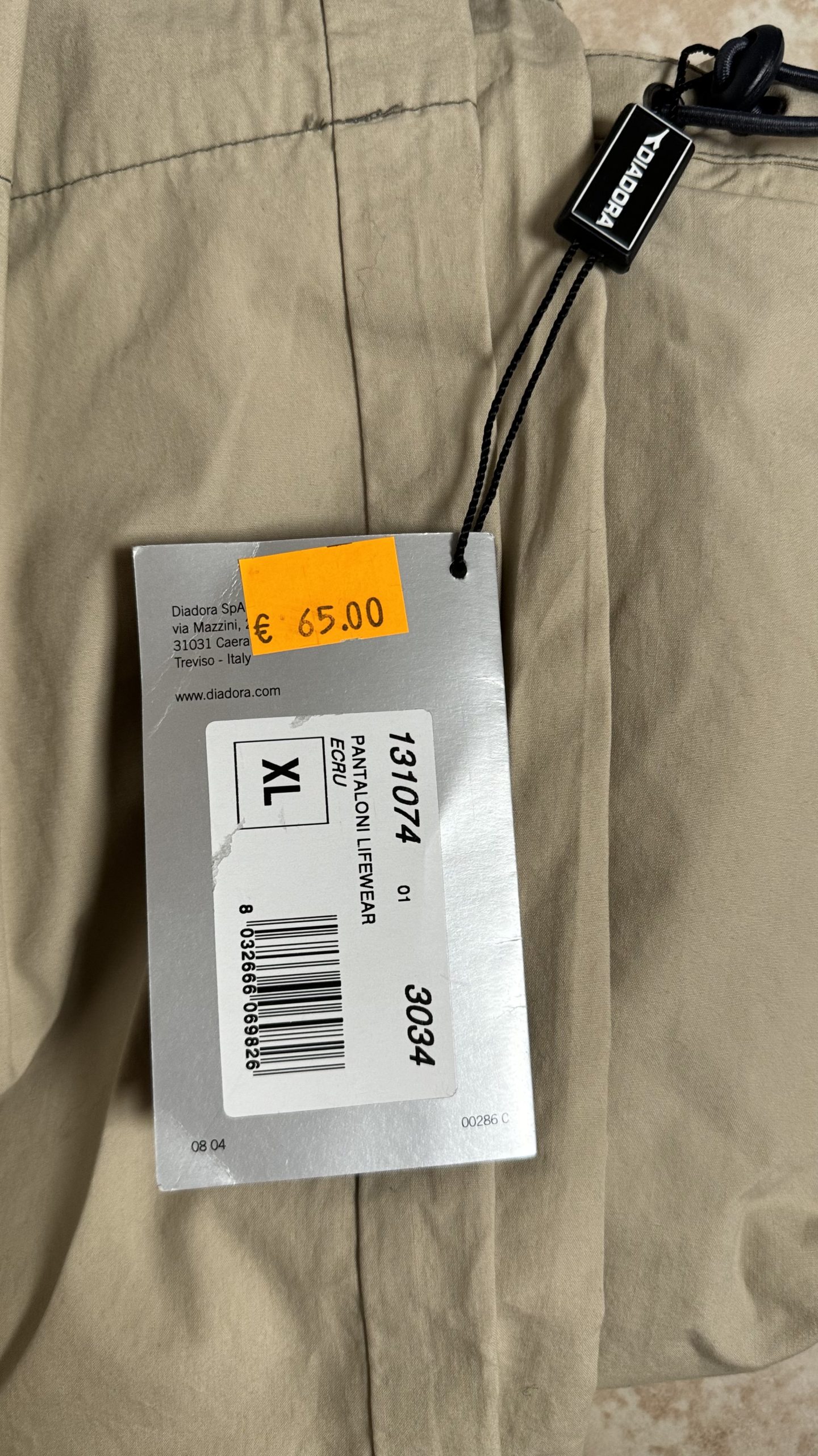 Pantalone utility Diadora con etichetta di cotone anni 2000 - immagine 3