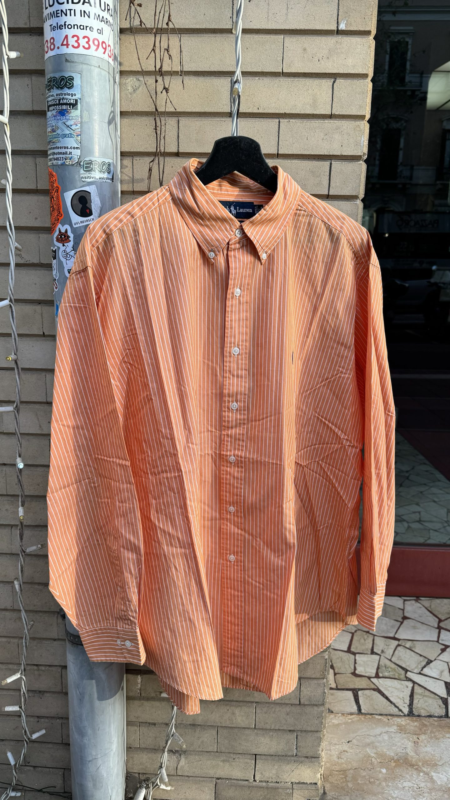 Camicia a righe Ralph Lauren arancione - immagine 3