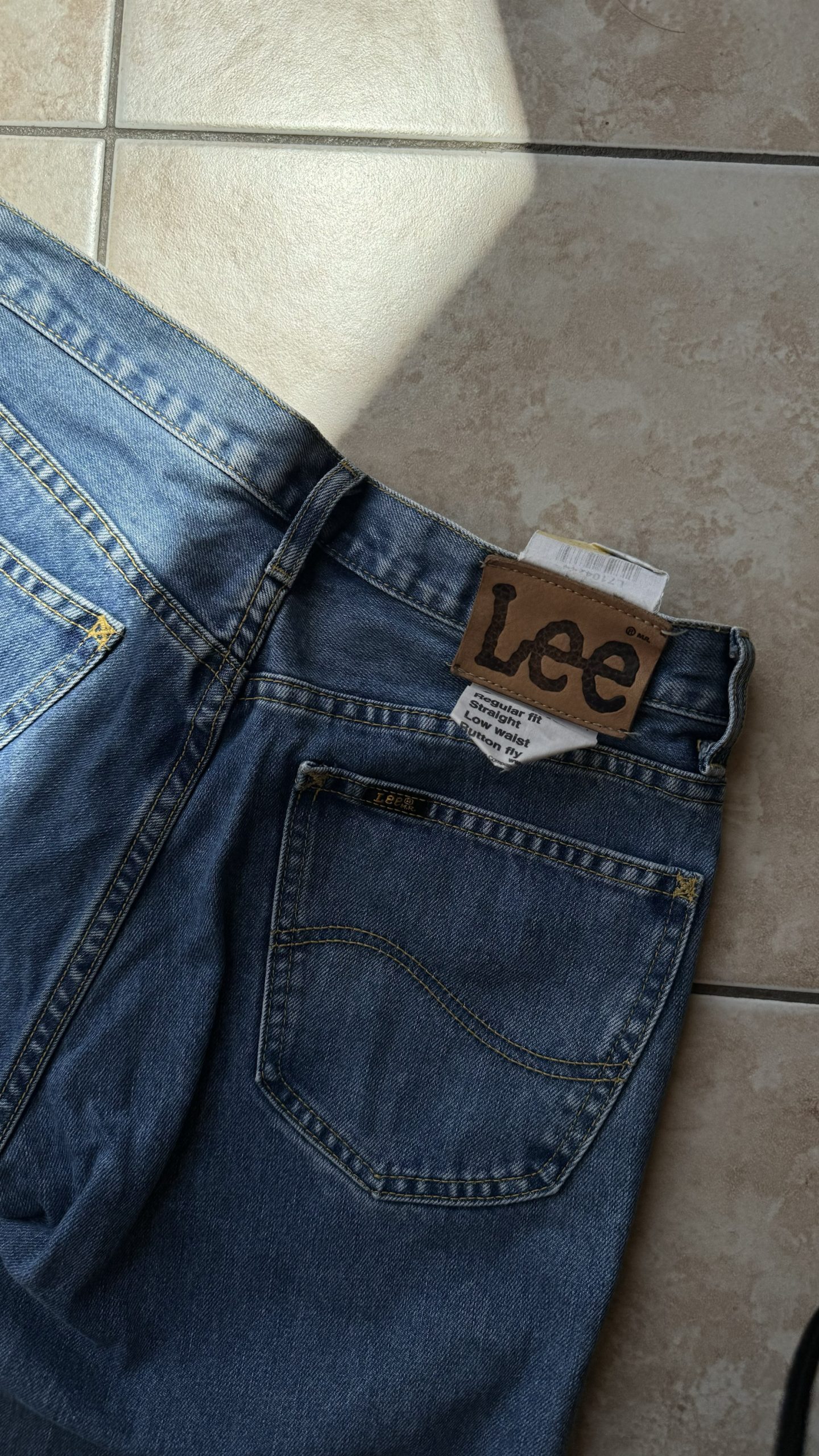 Jeans Lee in denim di cotone anni 90 - immagine 2