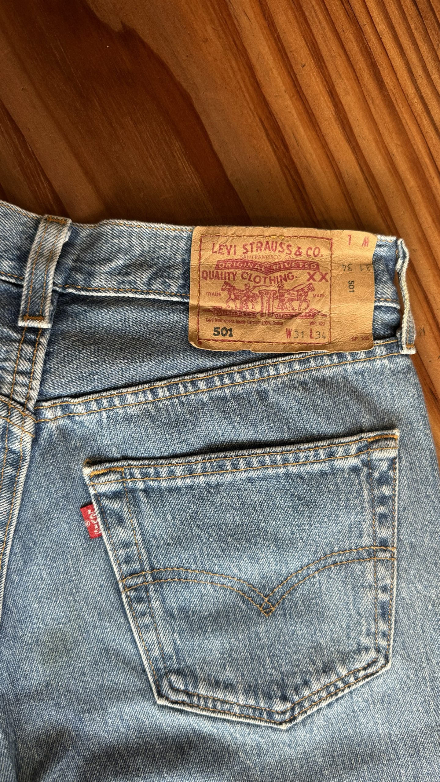 Levi’s 501 vintage blu accorciati - immagine 2