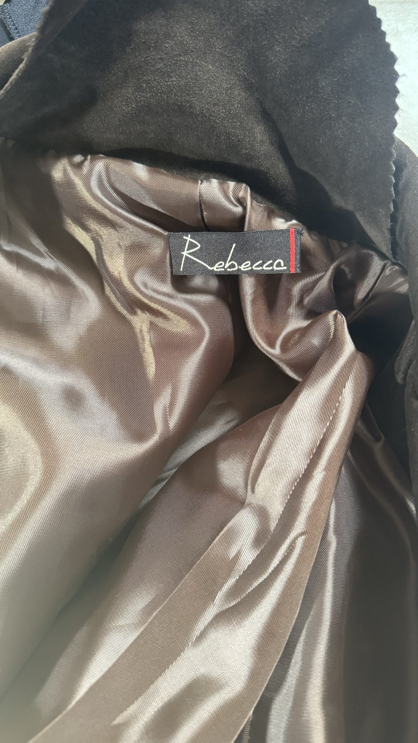 Giubbotto/blazer in camoscio marrone corto - immagine 3