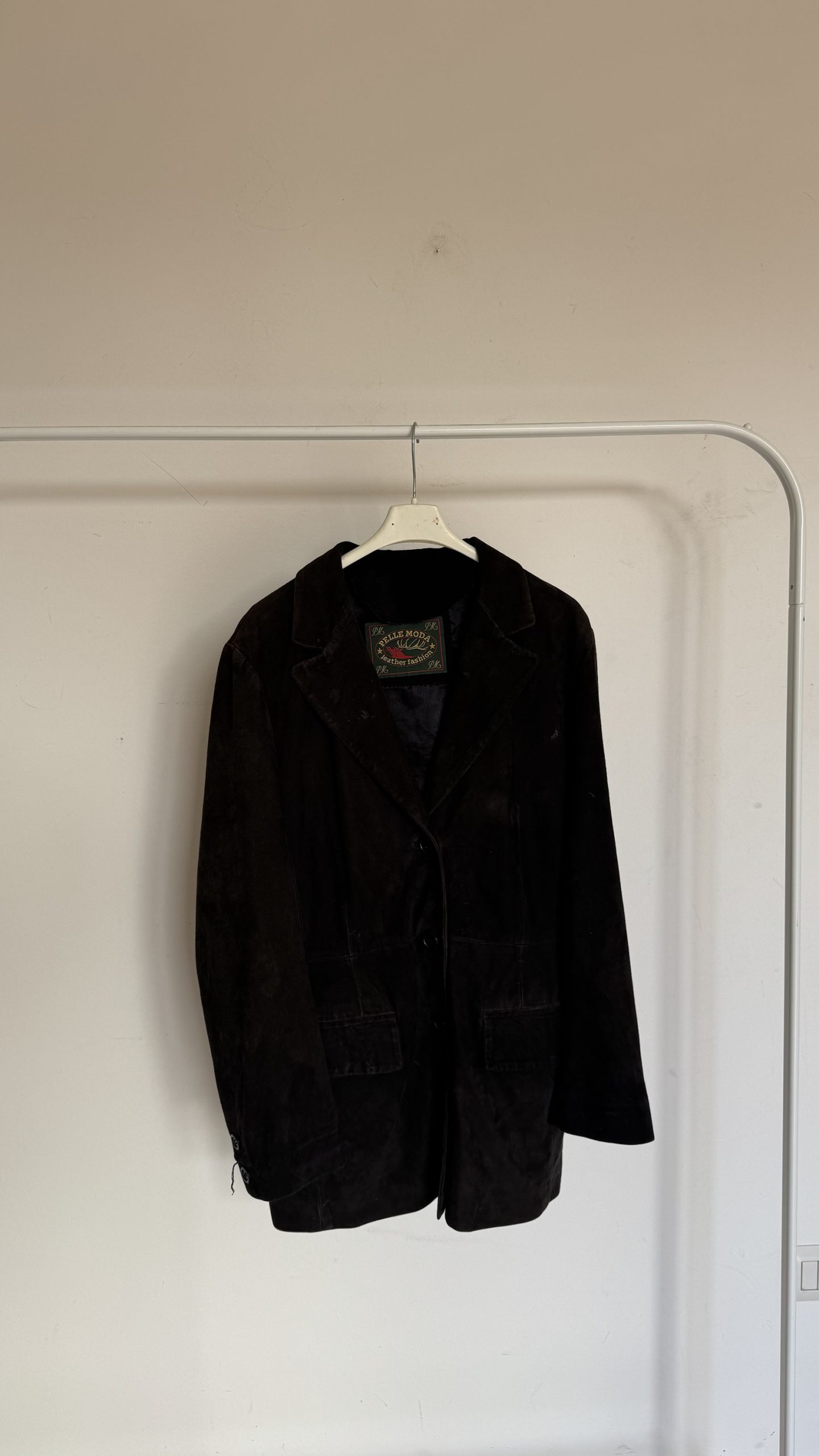 Blazer/giacca in suede marrone scuro virale - immagine 2