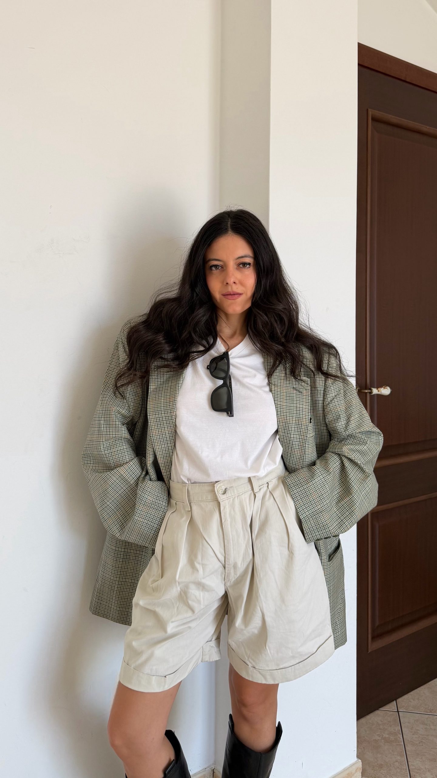 Giacca da uomo sartoriale oversize in lana e cashmere