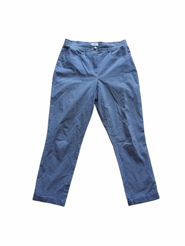 Pantaloni a quadretti azzurri leggermente baggy