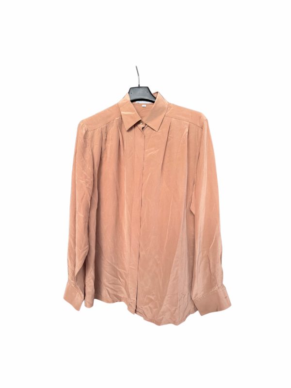 Camicia 100% seta da donna rosa