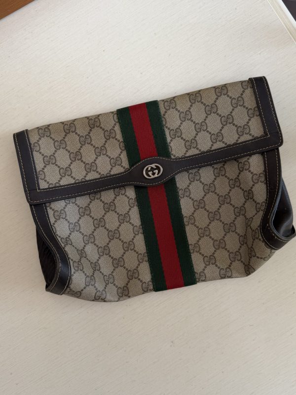 Cloutch Gucci Parfum anni 70 in tela monogram