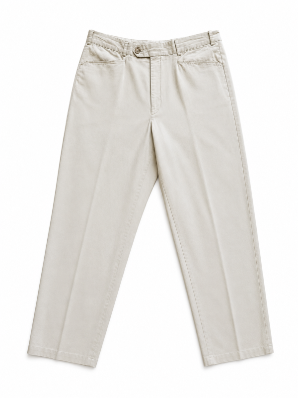 Pantaloni Yves Saint Lauren bianchi di cotone