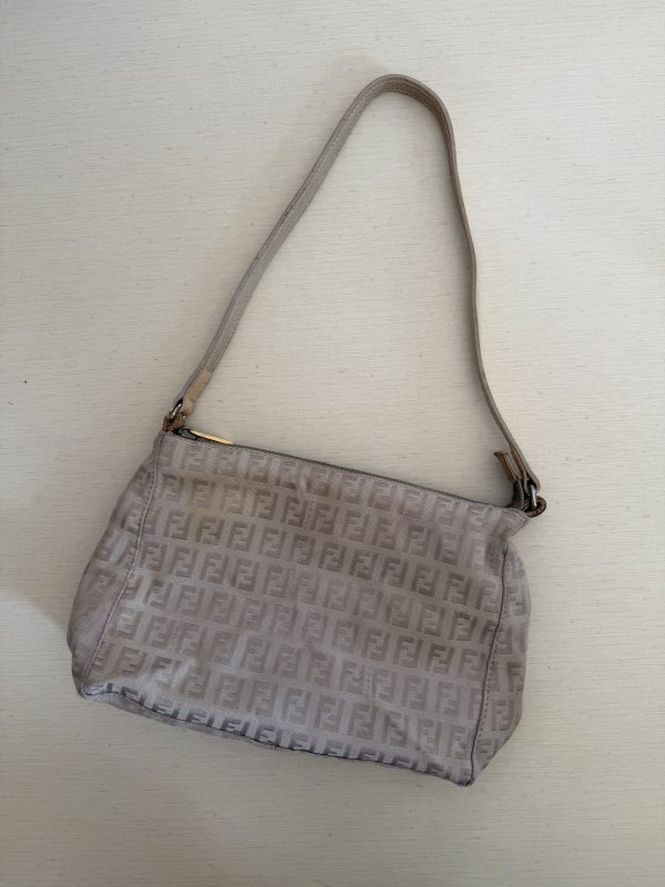Borsetta a spalla Fendi zucchino beige