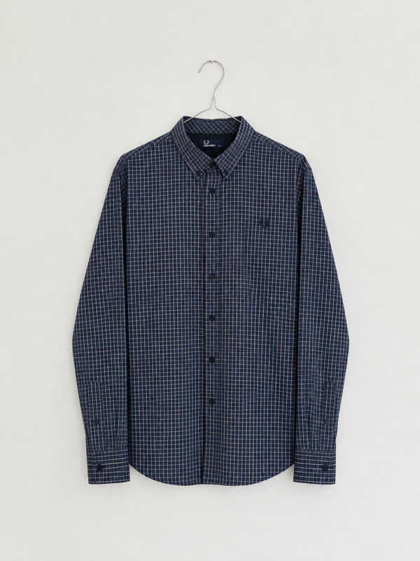 Camicia Fred Perry a quadretti blu da uomo