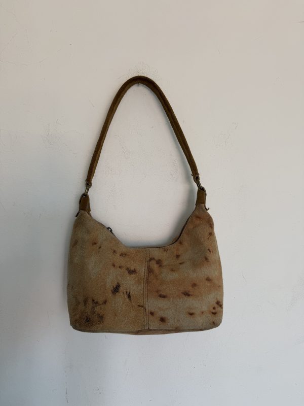 Borsa a spalla in suede Bambi print